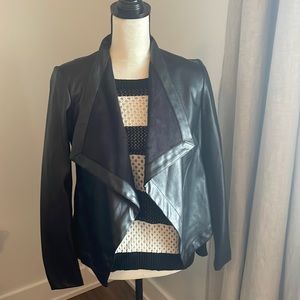 BB Dakota Black Faux Leather Jacket Size S